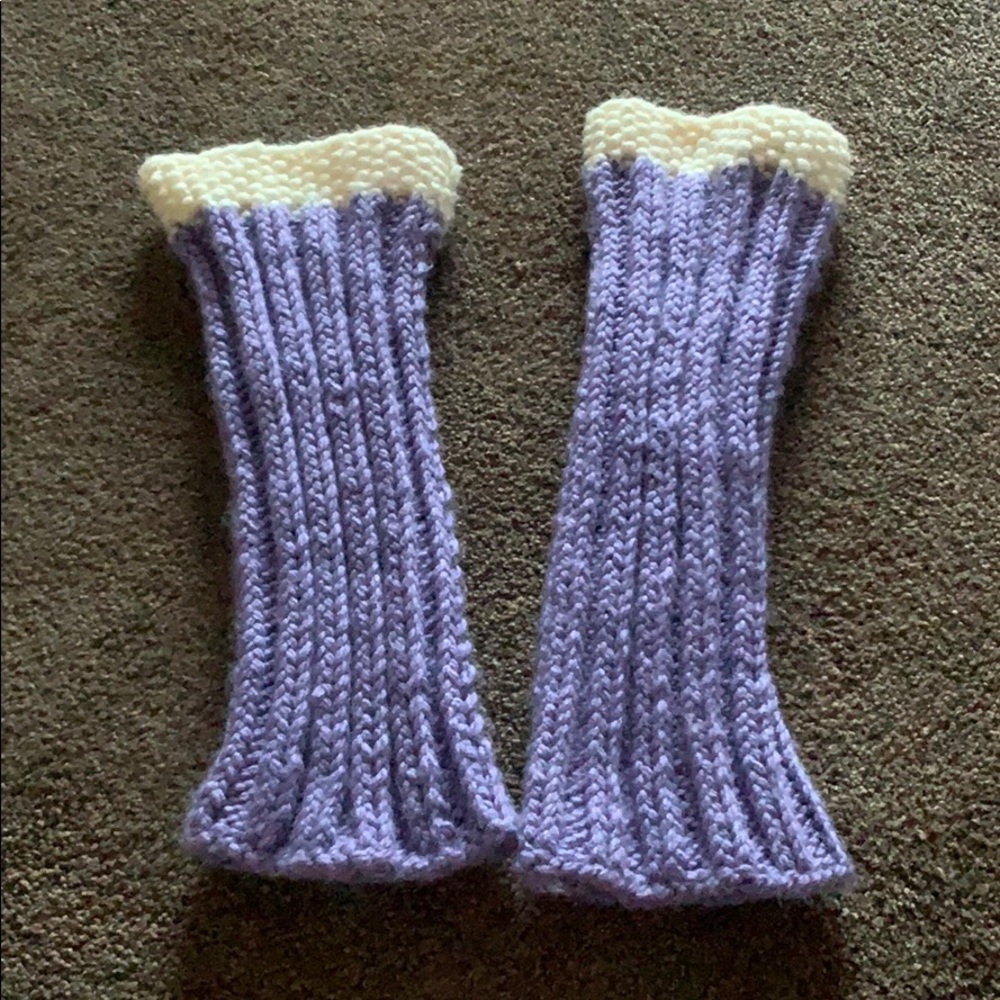 Hand knit leg warmers